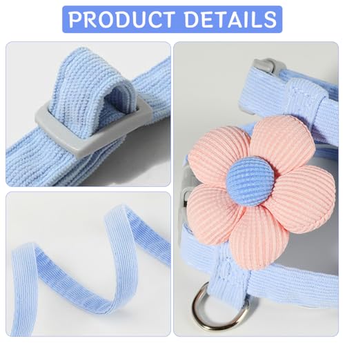 Qpets® Cat Harness with Leash Set for Small Cats Quick Release Buckle Escape-Proof Cute Flower Pet Belt Outdoor Walking Travel M Chest 27-43cm Neck 23-33cm 2PCS Qpets® Cat Harness with Leash Set for Small Cats Quick Release Buckle Escape-Proof Cute Flower Pet Belt Outdoor Walking Travel M Chest 27-43cm Neck 23-33cm 2PCS